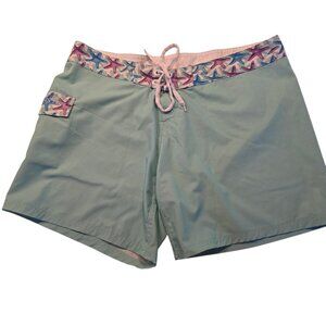 Tormenter Boardshorts Seafoam Starfish UPF50 Fishing Beach Womens Sz 16